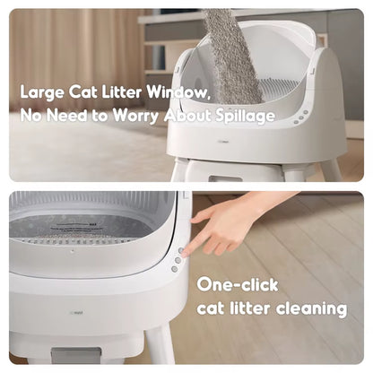 2024 Petpivot New Design Closed Automatic Intelligent Cat Litter Box Cat Toilet Cat Sandbox
