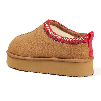 Thick Sole Plush Snow Boots Faux Suede Snow Boots for Women Warm Fuzzy Comfy Home Shoe Indoor Outdoor Women Snow Boots