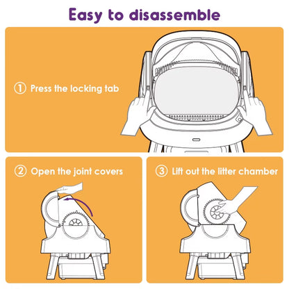 2024 Petpivot New Design Closed Automatic Intelligent Cat Litter Box Cat Toilet Cat Sandbox